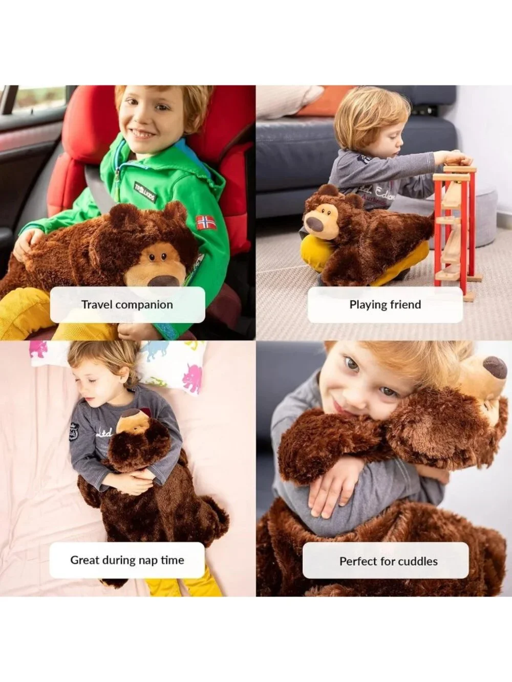 Odoxia floppy weighted bear plush stuffed animal (removable weights) 5lb